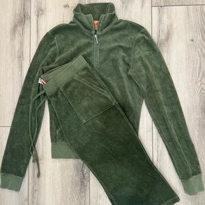 Vintage Juicy Couture Olive jacket & cropped pants